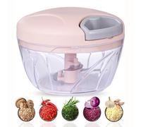 500Ml Hachoir Manuel Coupe Oignon Manuel Hachoir Oignon Conception Manuelle À Cordon, Transparent, Pour Couper Les Oignons, L'ail, Les Fruits Et Les Légumes