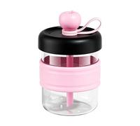 500ml Ice Bottle, Reusable Cold Drink Cup with Straw and Integrated Ice Tray Function, Easy Release Cooling System for Beverages, Kitchen Freezer Drinkware, Home Kitchen and Party Use, 5.91x3.94inch