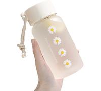 500ml Water Bottle,Plastic Water Bottle,Little Daisy Matte Water Bottle With Portable Rope,Fruit Juice Bottles,Tea Cup For Bike,Travel,Water Bottle