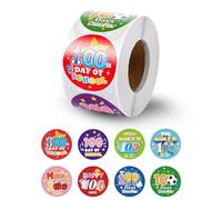 500pcs 100 Jours d'Autocollants d'École, Autocollants d'Encouragement Incitation des Enseignants d'École Autocollant de Récompense pour la Décoration de Fête d'École Maternelle d'Enfants