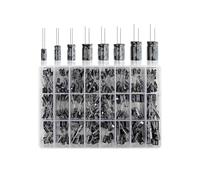 500Pcs 24 Values Electrolytic Capacitor Box Kit Range 0.1UF-1000UF 16V-50V Mix Aluminum Electrolytic Capacitor Assorted Kit EKFBQBGW