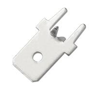 500pcs 6.3 Lug Straight Insert Solder Terminals 6.3mm Copper Male Crimp PCB Block Board Terminals PCB Welding Sheet