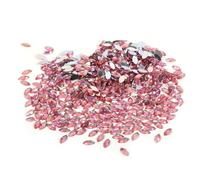 500pcs AB Horse Eye Shape Acrylique Plat Arrière Blanc Cristal Ramine pour l'artisanat Nail Face Art des Vêtements de Chaussures Chaussures Bricolage, Excellente qualité, Matériau Premium, 5 Choix