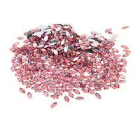 500pcs Acrylique Cristal, 7 * 15mm Rhinestone à Coudre Boutons en Cristal Clair En Forme d'Oeil de Cheval Décoration pour Vêtements, Téléphone.(rose)