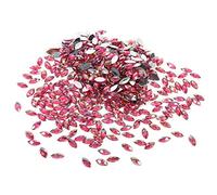 500pcs Acrylique Cristal, 7 * 15mm Rhinestone à Coudre Boutons en Cristal Clair En Forme d'Oeil de Cheval Décoration pour Vêtements, Téléphone.(Rose Rot)
