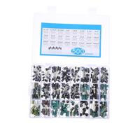 500Pcs Aluminum Electrolytic Capacitor Assortment Kit Transparent Storage Box Heat Resistant Electronics Capacitors for DIY Repair LCD Monitors Radios and Stereo Systems Capacitance Meters