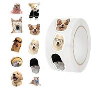 500pcs Autocollants Chat - Cat Meme Stickers Roll, Autocollants En Vinyle Imperméables Animaux, Rouleau D'Autocollants De Chat Pour Salle De Classe Bureau Ordinateur Portable Bouteille D'Eau