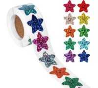500pcs Autocollants Étoiles En Feuille, 2,54cm Petit Visage Souriant Autocollant De Récompense 10 Couleurs Autocollants Étiquettes Étoiles Pour Enfants Enseignants Fournitures De Récompense