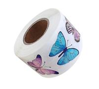 500pcs Butterfly Flower Sticker For Art Craft Scrapbooking Journal Album Emballage Adhésif Paper Emballage Étiquette Artistique Butterfly Fleur