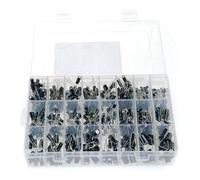 500PCS Electrolytic Capacitor Assortment Box Kit 0.1UF-1000UF 16V-50V 24 Values AUOQKQUT