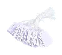 500Pcs Etiquette Prix, 24 * 15 mm Étiquette Blanches avec Ficelle et Boîte Blanche, Étiquettes de Prix en Papier Vierges Inscriptibles, Etiquette Vetement Bijoux Cadeaux