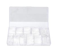 500pcs faux ongles longs artificiels conseils d'extension de faux ongles transparents conseils d'ongles portables pour salons de manucure bricolage nail art en matériau ABS de