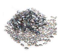 500Pcs Flatback, 7 * 15mm Cristal AB de gouttelettes d'eau Cristal acrylique d'effets spéciaux, 5 couleurs en option(argent)