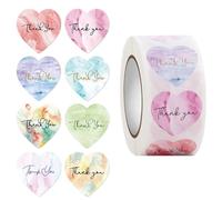 500Pcs Heart Thank You Sticker 1Inch Label Packaging Sticker For Seal Envelope Card Candy Bag Wedding Wrapping Wedding Decoration Seal