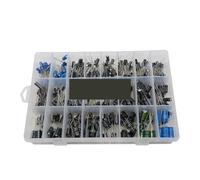 500PCS/lot 0.1UF-1000UF 24 Values Aluminum Electrolytic Capacitors 16-50V Mix Electrolytic Capacitor Assorted Kit And Storage Box AUOQKQUT