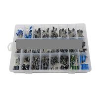 500PCS/lot 0.1UF-1000UF 24Values Aluminum Electrolytic Capacitors 16-50V mix Electrolytic capacitor Assorted kit and storage box AUOQKQUT