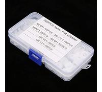 500pcs M2-M6 Laveuses Plates en Nylon, Kit d'assortiment de Laveuses à Base de, Utilisée comme Entretoise, Porte-Cuirs, pour Réduire Les Vibrations (White)