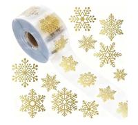 500pcs Noël Autocollants, 6 Motifs, Flocons de Neige, Autocollants de Bricolage de Noël pour DIY Cartes Scrapbooking de, Albums PhotosStickers Gomettes