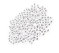 500Pcs Perles Acryliques Blanches pour Fabrication de Bijoux DIY | Perles de lettres de l\'alphabet, fourniture artisanale de collier de bracelet, trou rond lisse, embellissement de