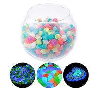500Pcs Pierre Luminescentes Galet Lumineux Glow in the Dark Pebble Stones Galets Pierres Décoration pour Chemins d'aquarium, Plantes en Pot (Couleurs Mélangées)