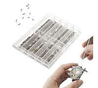500pcs Vis Accessoires Montre - Haute Dureté Résistance | Vis Acier Boîtier Montre | Réparation Horloges Petits Électroniques, Set 50g Organisé, 8.62x6.41x1.65cm