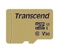 Transcend Carte microSDHC 500S 16 Go - UHS-I U3 V30 C10 - Adaptateur SD inclus
