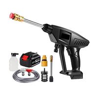 500W 21V sans Fil Haute Pression Lavage De Voiture Pistolet À Eau Portable Laveuse Générateur Mousse avec Batterie 30000mAh Jet Puissant