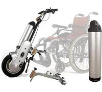 500w Conversion kit for Electric Wheelchair Accessory with Dual LED Front Light, Electric handbike for People Shock Absorber System(Silver)