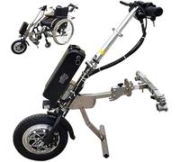 500W Roue Électrique pour Fauteuil Roulant Manuel, Assistance Électrique À La Traction, Avec éClairage Avant + Tweeter, Batterie 48 V 15 Ah/17 Ah, 3 Vitesses, PortéE 60/70 Km,A17Ah