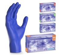 500x ARNOMED® Gants en nitrile taille L Bleu océan, Gants à usage unique pour chirurgie & laboratoire, Gants en nitrile sans poudre & sans latex, Moufles en nitrile XS, S, M, L, XL, XXL