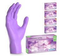 500x ARNOMED® Gants en nitrile taille M Violet, Gants à usage unique pour chirurgie & laboratoire, Gants en nitrile sans poudre & sans latex, Moufles en nitrile XS, S, M, L, XL, XXL