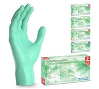 500x ARNOMED® Gants en nitrile taille S Vert, Gants à usage unique pour chirurgie & laboratoire, Gants en nitrile sans poudre & sans latex, Moufles en nitrile XS, S, M, L, XL, XXL