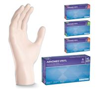 Gants jetables ARNOMED en vinyle XL, 500 pièces (10 boîtes), gant non poudre, gants jetable, gants vinyle, boite de gants jetables, gants en vinyle disponibles en tailles S, M, L & XL, gant hygiene