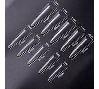 500x Capsules extension ongles Transparents extra longs bouts ongles stiletto pour extensions acrylique, longs pointus Stiletto Fa