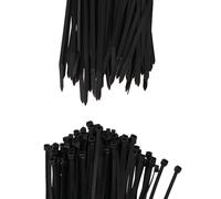 500x Collier de Serrage 4,8 x 300 mm Attache Câble Poignée Serre-Câbles Plastique Nylon Résistante Température UV Autobloquants Industrie Bureau Domicile Extérieur