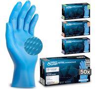500x PROGRIP Gants nitrile taille XXL Bleu [Avec double épaisseur et texture diamantée], Gants nitrile à usage unique pour atelier, industrie et montage, Gants nitrile à usage unique
