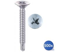 500X Vis Autoperceuse Drillex&Reg; Mustad Zincée Blanche Tsp Ph E-100 3,9X16