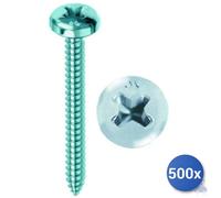 500X Vis Autoperceuse Zinc Blanc Tête Cylindrique Ph E-100 4,8X22