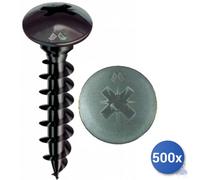 500x Vis Galvanisé Noir Pour Bande Masse Panelvit® Mustad Tête Champignon Pz
