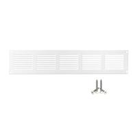 500x100mm Blanc Métal Grille de Ventilation - Grille D'aération avec Moustiquaire