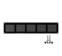 500x100mm Noir Métal Grille de Ventilation - Grille D'aération avec Moustiquaire