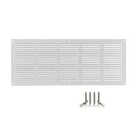 500x200mm Blanc Métal Grille de Ventilation - Grille D'aération avec Moustiquaire