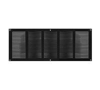 500x200mm Grille de Ventilation en Acier Noir avec Moustiquaire - Grilles d'aération Métallique