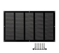500x300mm Noir Métal Grille de Ventilation - Grille D'aération avec Moustiquaire