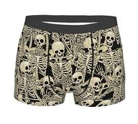 501 Boxer Homme Squelettes Amusants Caleçon Homme Supérieure Boxers Shorty Respirants sous-Vêtements pour Homme pour Adaptés À Toutes Occasions Maintien Optimal Quotidien XL