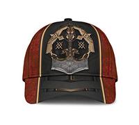 501 Casquette Baseball Viking Mjolnir Hammer de Thor Norse Nordic Culture Idée Cadeau Noir Marron Unisexe Casquette Hip Hop Réglable Légère pour Camping Sport