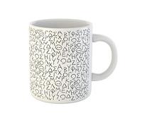 501 Tasses À Café 330Ml, Lettres Grecques Antiques Histoire Grèce Alphabet Manuscrit Historique Signe Tasse Cadeau Drôle Personnalisable Tasses À Céramique, Pour Femme, Homme
