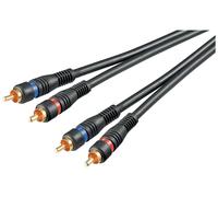 Goobay AVK 132-500 5.0m câble audio 5 m 2 x RCA Noir