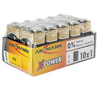 [5015711] ANSMANN Lot de 10 piles alcaline "X-Power", 9V e-bloc