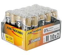 [5015731] ANSMANN Paquet de 20 piles alcaline "X-Power", Mignon AA 1,5V